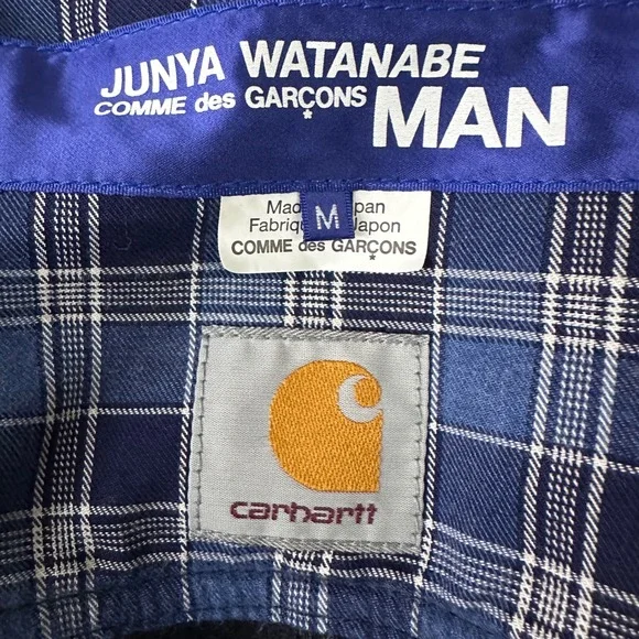 Carhartt Junya Watanabe Comme des Garçons Mens Blue Reflector Work Jacket Size M